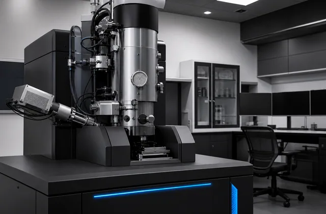 Multiple SEM application samples arranged on a dark scientific desk
